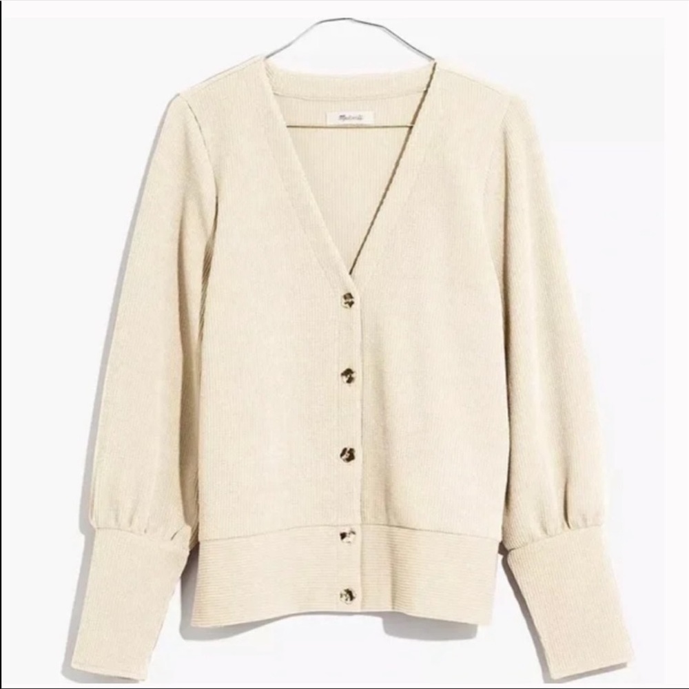 Madewell Cream Cardigan Sweater
